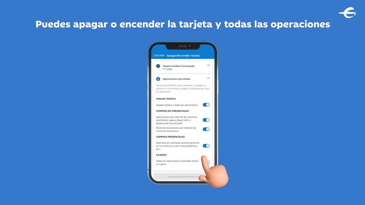 Apaga y enciende tu tarjeta cuando quieras